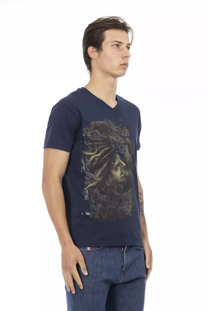 Trussardi Action Blue Cotton Men T-Shirt -   -  Trussardi Action.