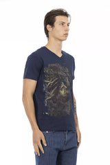 Trussardi Action Blue Cotton Men T-Shirt -   -  Trussardi Action.