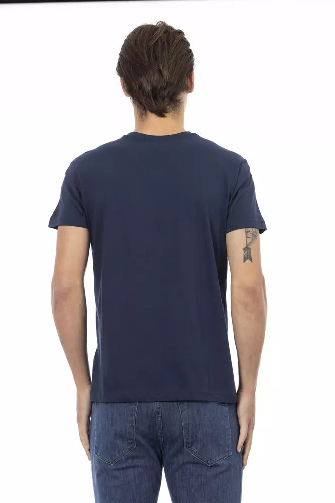 Trussardi Action Blue Cotton Men T-Shirt -   -  Trussardi Action.