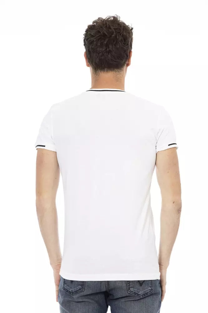 Trussardi Action White Cotton Men T-Shirt -   -  Trussardi Action.