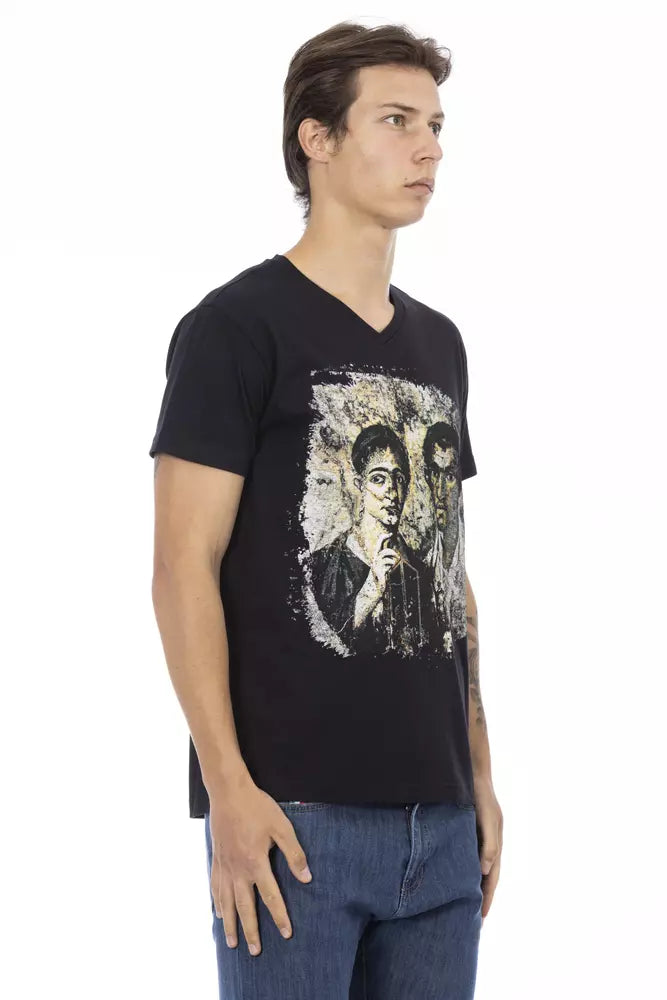 Trussardi Action Black Cotton Men T-Shirt -   -  Trussardi Action.