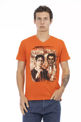 Trussardi Action Orange Cotton Men T-Shirt -   -  Trussardi Action.