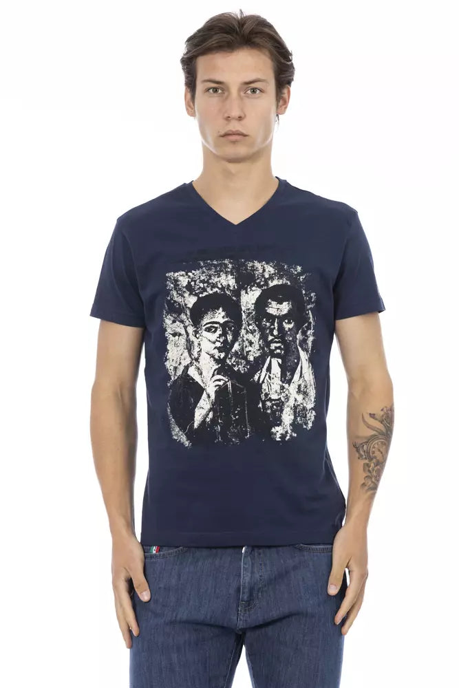 Trussardi Action Blue Cotton Men T-Shirt -   -  Trussardi Action.