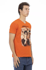 Trussardi Action Orange Cotton Men T-Shirt -   -  Trussardi Action.