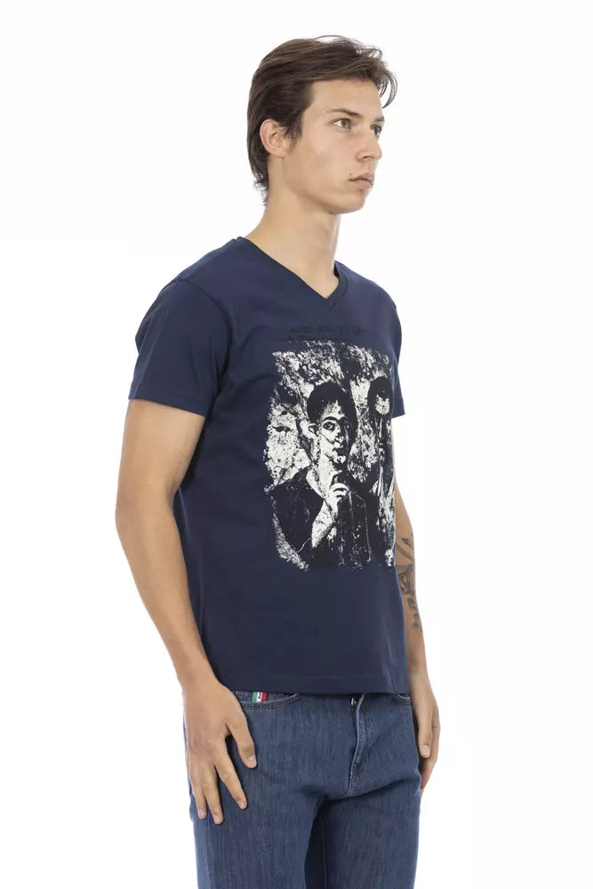 Trussardi Action Blue Cotton Men T-Shirt -   -  Trussardi Action.