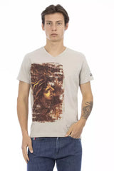 Trussardi Action Beige Cotton Men T-Shirt -   -  Trussardi Action.