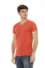 Trussardi Action Orange Cotton Men T-Shirt -   -  Trussardi Action.