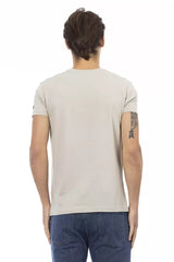 Trussardi Action Beige Cotton Men T-Shirt -   -  Trussardi Action.