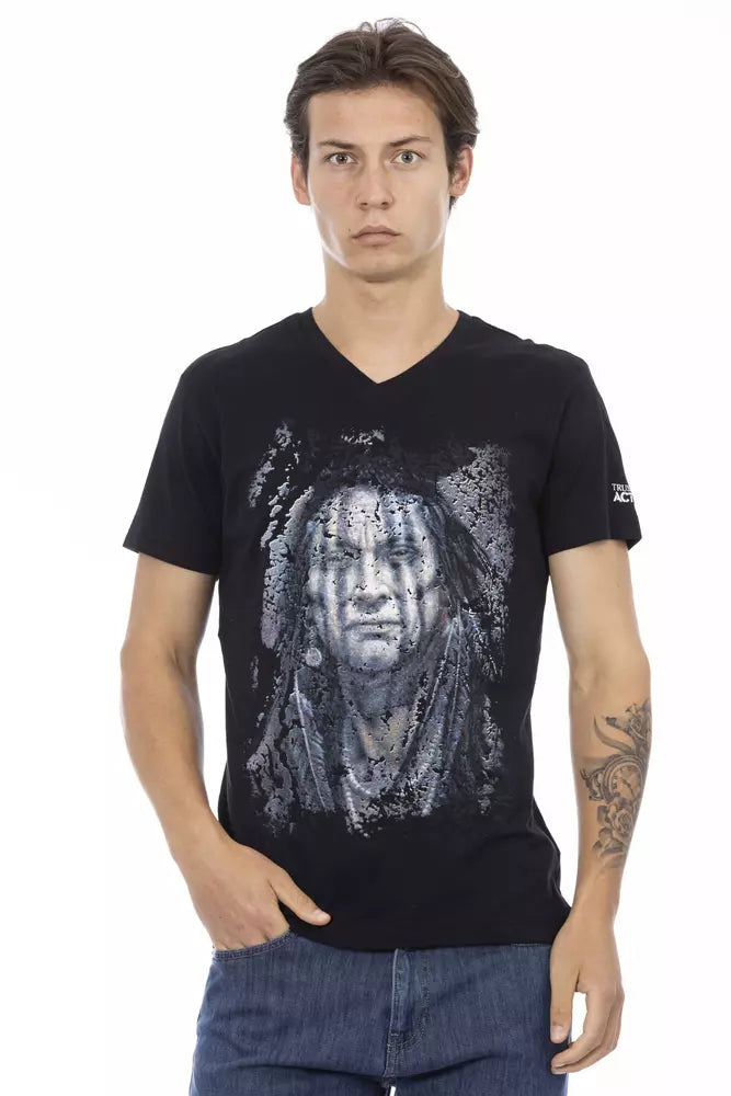 Trussardi Action Black Cotton Men's T-Shirt -   -  Trussardi Action.
