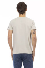 Trussardi Action Beige Cotton Men T-Shirt -   -  Trussardi Action.