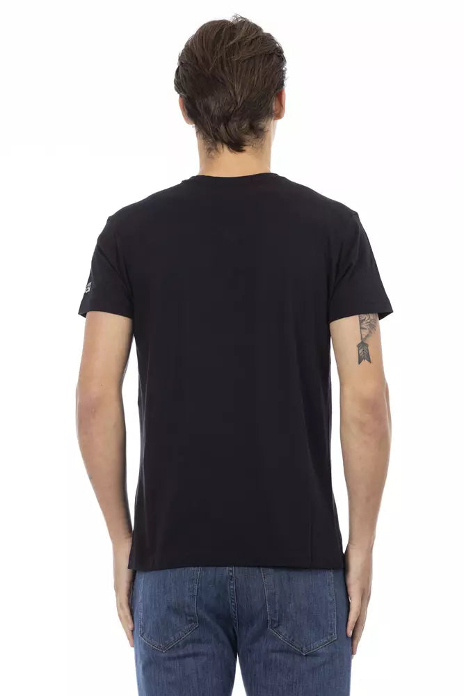 Trussardi Action Black Cotton Men T-Shirt -   -  Trussardi Action.