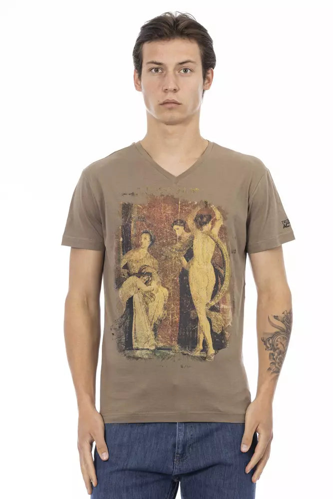 Trussardi Action Brown Cotton Men T-Shirt -   -  Trussardi Action.