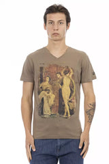 Trussardi Action Brown Cotton Men T-Shirt -   -  Trussardi Action.