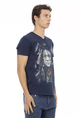 Trussardi Action Blue Cotton Men's T-Shirt -   -  Trussardi Action.