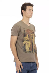 Trussardi Action Brown Cotton Men T-Shirt -   -  Trussardi Action.
