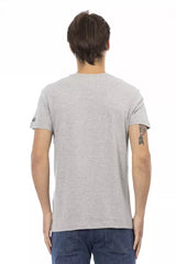 Trussardi Action Gray Cotton Men T-Shirt -   -  Trussardi Action.