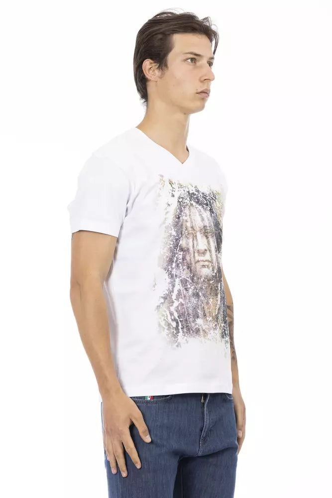 Trussardi Action White Cotton Men T-Shirt -   -  Trussardi Action.