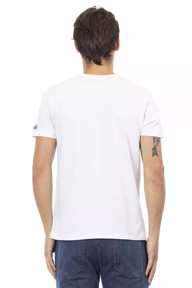 Trussardi Action White Cotton Men T-Shirt -   -  Trussardi Action.