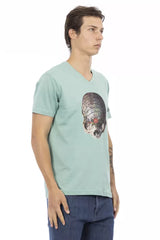 Trussardi Action Green Cotton Men T-Shirt -   -  Trussardi Action.