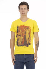 Trussardi Action Yellow Cotton Men T-Shirt -   -  Trussardi Action.