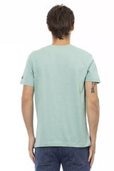 Trussardi Action Green Cotton Men T-Shirt -   -  Trussardi Action.