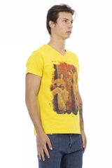 Trussardi Action Yellow Cotton Men T-Shirt -   -  Trussardi Action.