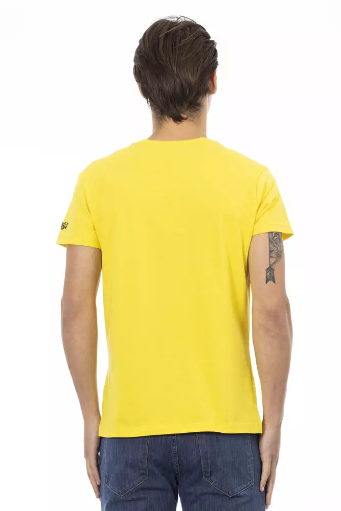 Trussardi Action Yellow Cotton Men T-Shirt -   -  Trussardi Action.
