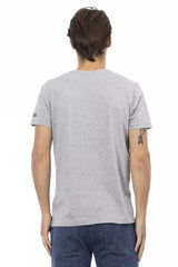 Trussardi Action Gray Cotton Men T-Shirt -   -  Trussardi Action.