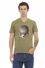 Trussardi Action Green Cotton Men T-Shirt -   -  Trussardi Action.