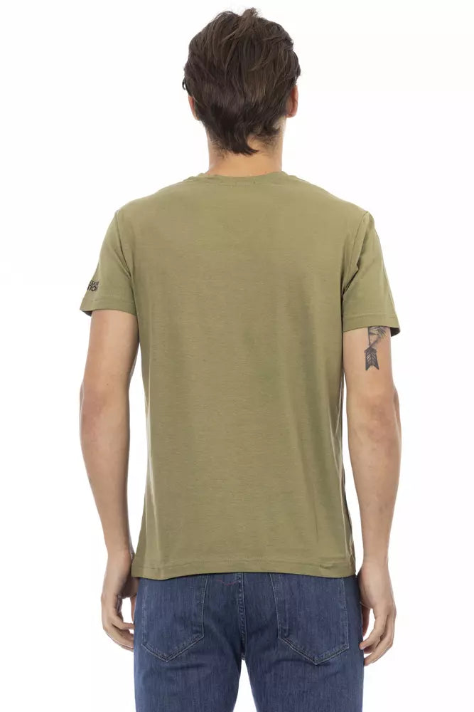 Trussardi Action Green Cotton Men T-Shirt -   -  Trussardi Action.