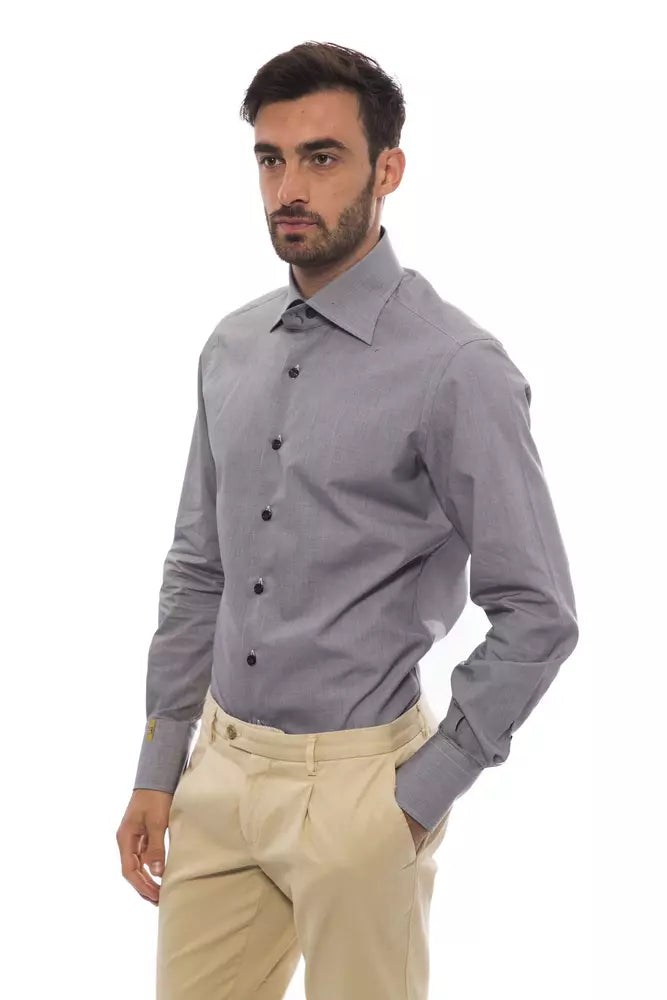 Billionaire Italian Couture Black Cotton Men Shirt -   -  Billionaire Italian Couture.