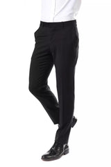 Uominitaliani Gray Wool Mens Suit Pant -   -  Uominitaliani.