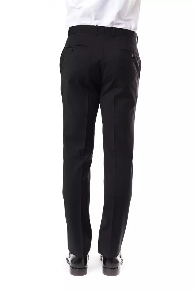 Uominitaliani Gray Wool Mens Suit Pant -   -  Uominitaliani.