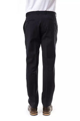 Uominitaliani Gray Wool Men Pant -   -  Uominitaliani.