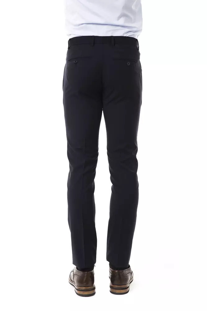 Uominitaliani Gray Wool Men's Suit Pant -   -  Uominitaliani.