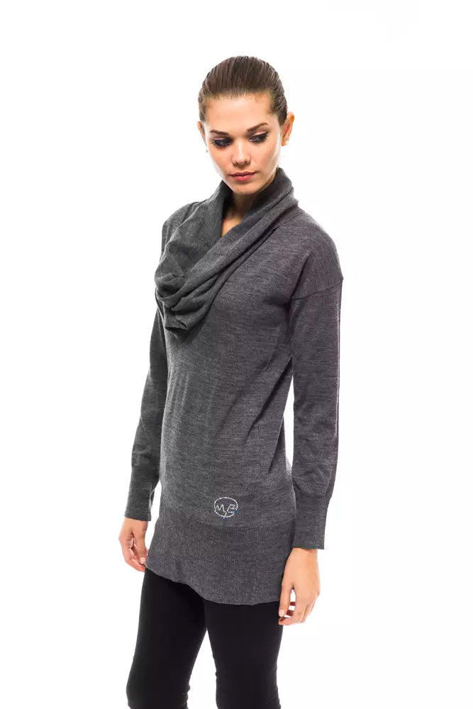Montana Blu Gray Wool Women Sweater -   -  Montana Blu.