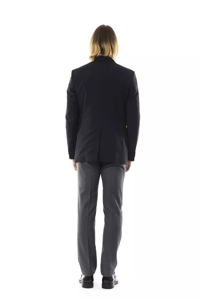 Uominitaliani Black Wool Men's Blazer -   -  Uominitaliani.