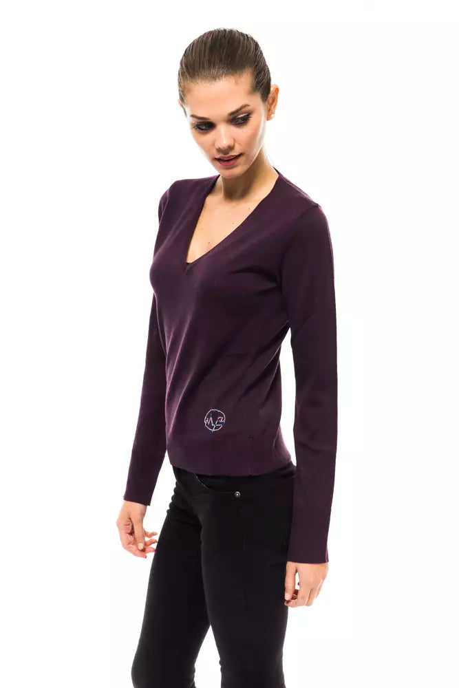 Montana Blu Purple Wool Women Sweater -   -  Montana Blu.