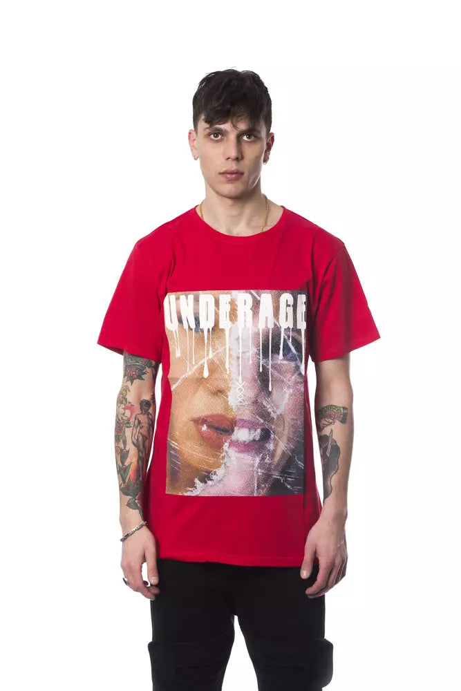 Nicolo Tonetto Red Cotton Men T-Shirt -   -  Nicolo Tonetto.