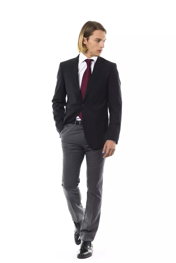 Uominitaliani Black Wool Men's Blazer -   -  Uominitaliani.