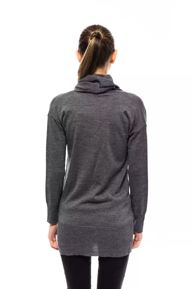 Montana Blu Gray Wool Women Sweater -   -  Montana Blu.