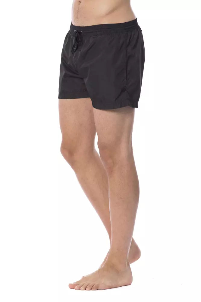 Roberto Cavalli Sport Black Polyester Men's Swim Trunk -   -  Roberto Cavalli Sport.