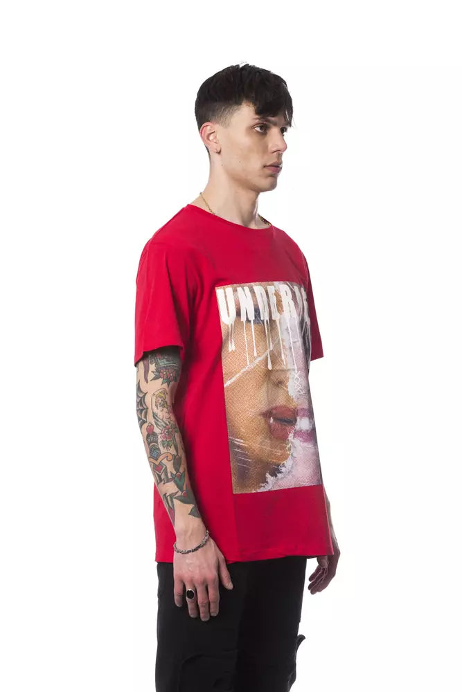 Nicolo Tonetto Red Cotton Men T-Shirt -   -  Nicolo Tonetto.
