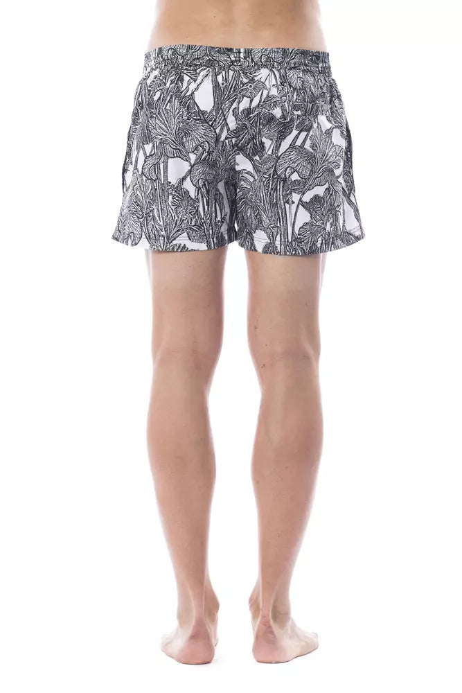 Roberto Cavalli Sport Black Polyester Men's Swim Trunk -   -  Roberto Cavalli Sport.