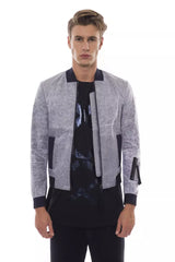 Nicolo Tonetto Gray Polyester Men Bomber Jacket -   -  Nicolo Tonetto.
