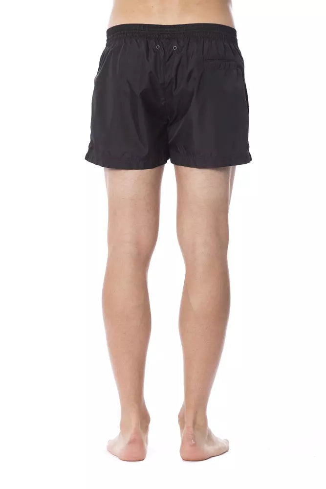Roberto Cavalli Sport Black Polyester Men's Swim Trunk -   -  Roberto Cavalli Sport.