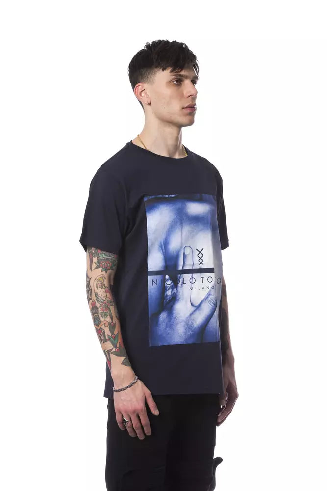 Nicolo Tonetto Blue Cotton Men T-Shirt -   -  Nicolo Tonetto.
