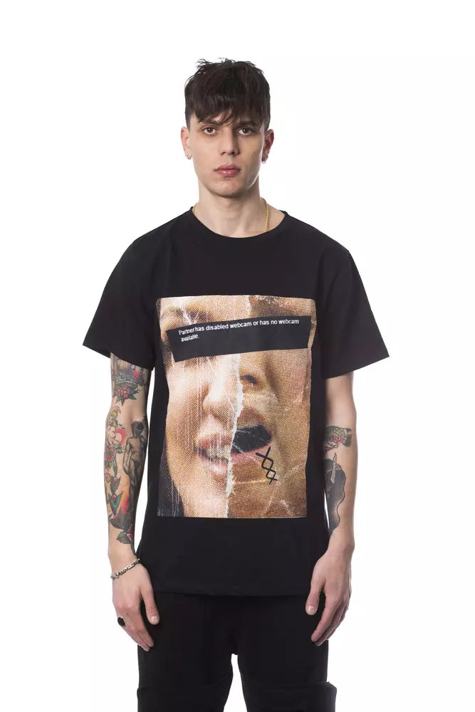 Nicolo Tonetto Black Cotton Men T-Shirt -   -  Nicolo Tonetto.