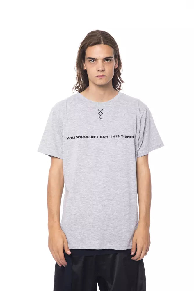 Nicolo Tonetto Gray Cotton Men T-Shirt -   -  Nicolo Tonetto.