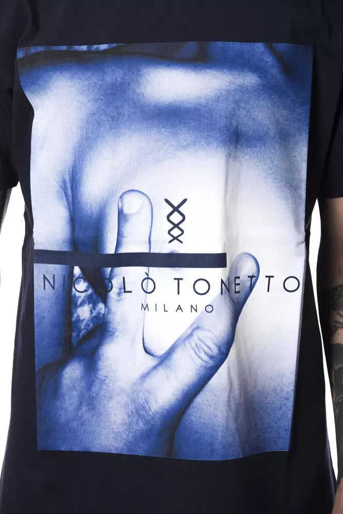 Nicolo Tonetto Blue Cotton Men T-Shirt -   -  Nicolo Tonetto.